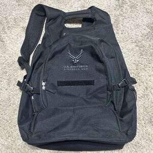 U.S Air Force C-AF0711A Backpack Laptop Polyester Black 20" x 16" w Name Patch